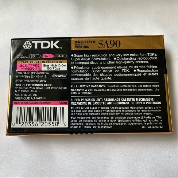 Lot Of 3 TDK SA90 And One Maxell GX-MP120 Blank Audio Cassette Tapes NWT - Picture 13 of 13